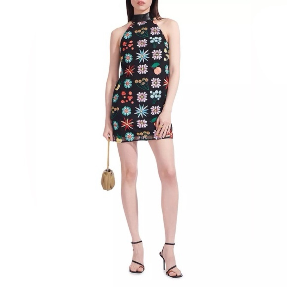 STAUD Multicolor Floral Mini Dress